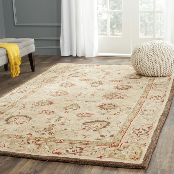 Tingley Traditional Handmade Tufted Wool Ivory/Beige Area Rug & Reviews